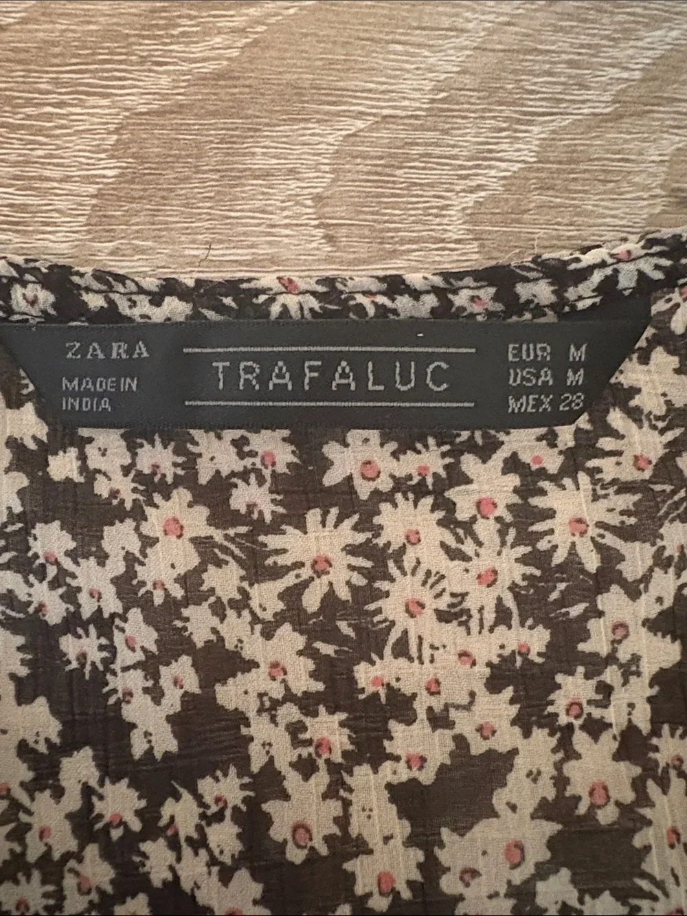 Zara Boho Floral Maxi Dress Sheer ( no slip)